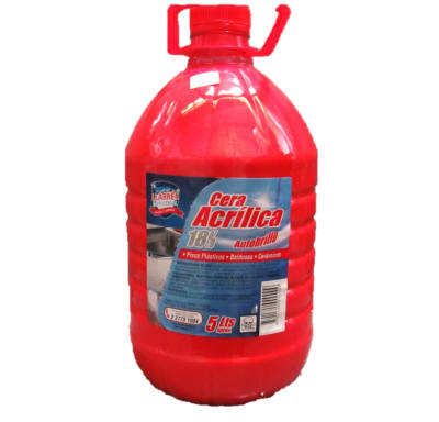 BIDON CERA ACRILICA ROJA 5 LTS1