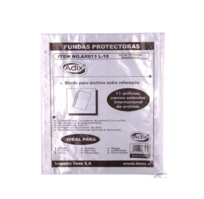 Funda Transparente tamaño Carta 10u (001)ADIX1