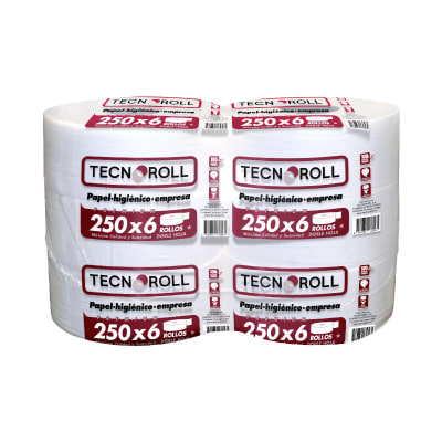 PAPEL HIGIENICO 250 M X 6 ROLLOS D/H TECNOROLL1