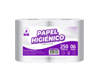 PAPEL HIGIENICO 250 M X 6 ROLLOS D/H PPE PRO1