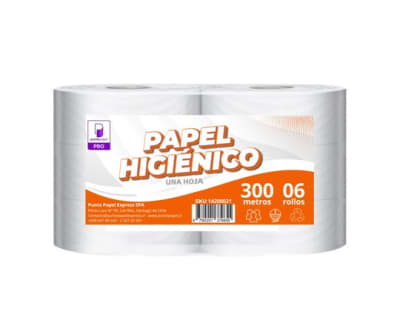 PAPEL HIGIENICO 300 M X 6 ROLLOS H/S PPE PRO1