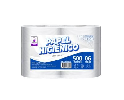 PAPEL HIGIENICO 500 M X 6 ROLLOS H/S PPE PRO1