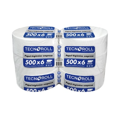 PAPEL HIGIENICO 500 M X 6 ROLLOS H/S TECNOROLL1
