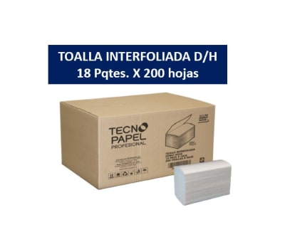 TOALLA INTERFOLIADA 18 PAQ. 200 D/H TECNOROLL1