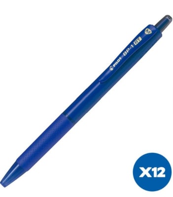 LÁPIZ PASTA BP1 1.0 AZUL PILOT x 12 Unidades1