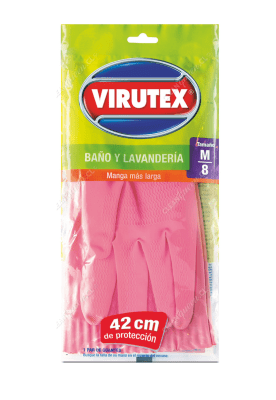 PAR GUANTE BAÑO Y LAVANDERIA  VIRUTEX LARGO1