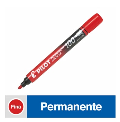MARCADOR PERMANENTE SCA100 FINO ROJO PILOT1
