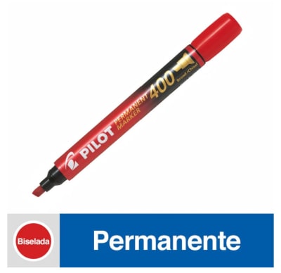 MARCADOR PERMANENTE SCA400 BISELADO ROJO PILOT1