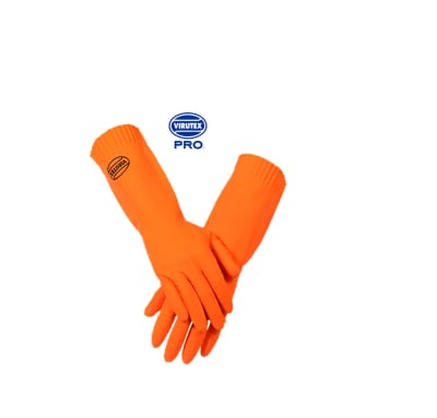 PAR GUANTES COCINA NARANJO TALLA UNICA M/L VIRUTEX1