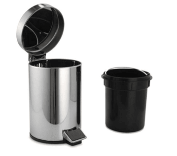 BASURERO ACERO INOXIDABLE 5 LTS CON PEDAL1