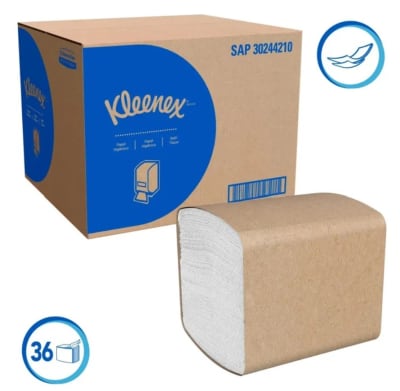 PAPEL HIGIENICO KLEENEX INTERFOLIADO 36 PQTES. X 250 HOJAS1