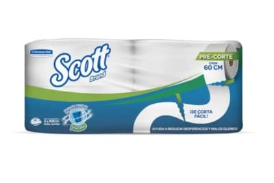 PAPEL HIGIÉNICO SCOTT 4 Rollos x 400 Metros  H/S PRE CORTADO CON AROMA1