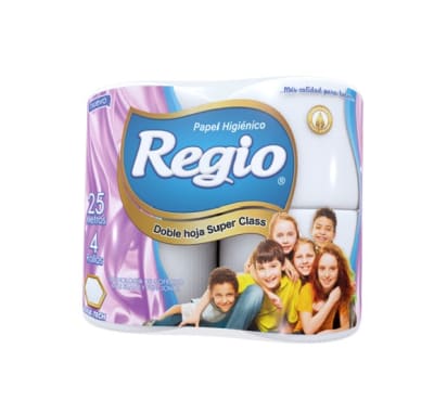 PAPEL HIGIENICO REGIO SUPER CLASS 22 MTS  4X12X48 ROLLOS D/H1