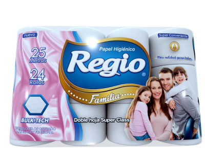 PAPEL HIGIENICO REGIO FAMILIA 24 ROLLOS D/H 25 MTS1