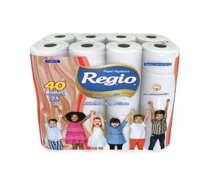 PAPEL HIGIENICO REGIO GRAN FAMILIA 40 ROLLOS D/H 25 MTS1