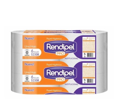 PAPEL HIGIENICO 300 M X 6 ROLLOS H/S RENDIPEL1