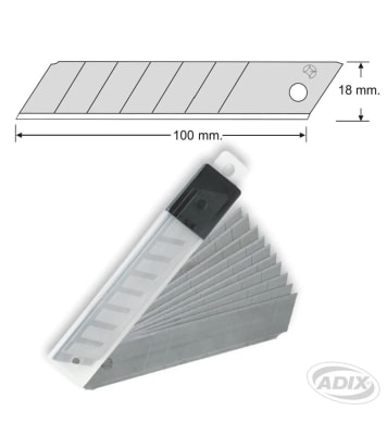 REPUESTO CUCHILLO 18 MM 10 U (011) ADIX1