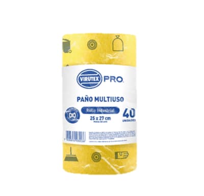 PAÑO AMARILLO MULTIUSO ROLLO VIRUTEX 40 UN.1