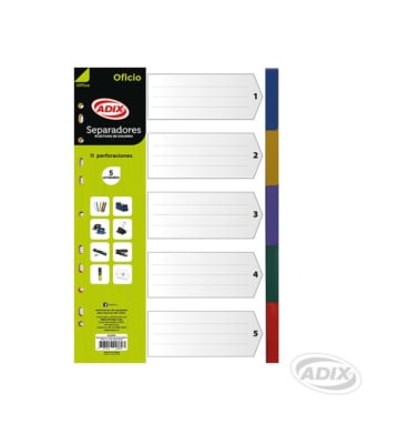 SEPARADOR PLASTICO OFICIO 5U ADIX1