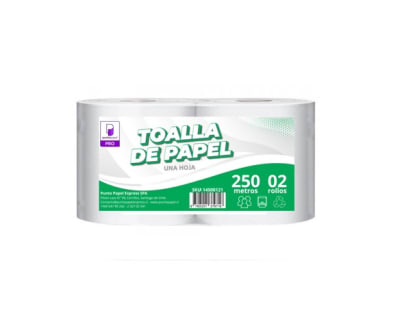 TOALLA DE PAPEL 250 MTS X 2 PPE PRO1