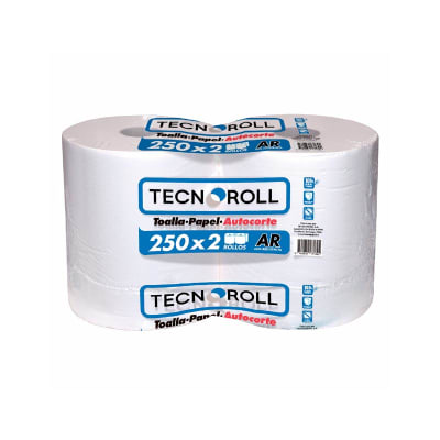 TOALLA DE PAPEL 250 M 2 ROLLOS AUTOCORTE H/S TECNOROLL1