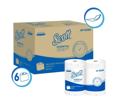 TOALLA DE PAPEL 3 Pack de 2 Rollos x 177 Metros Essential Airflex SCOTT1