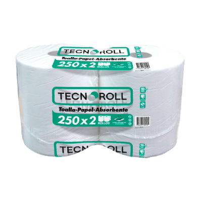 TOALLA DE PAPEL 250 M 2 ROLLOS H/S TECNOROLL1