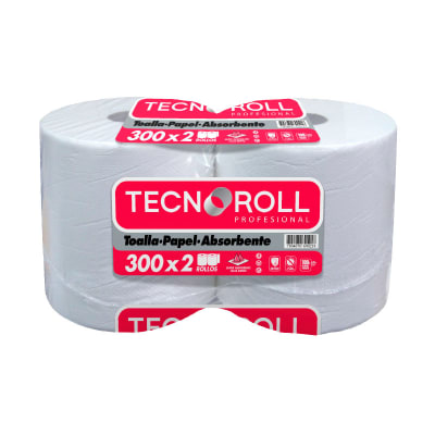 TOALLA DE PAPEL 300 M 2 ROLLOS H/S TECNOROLL1