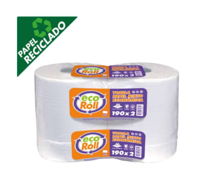 TOALLA DE PAPEL 190 MTS X 2 ROLLOS ECOROLL1