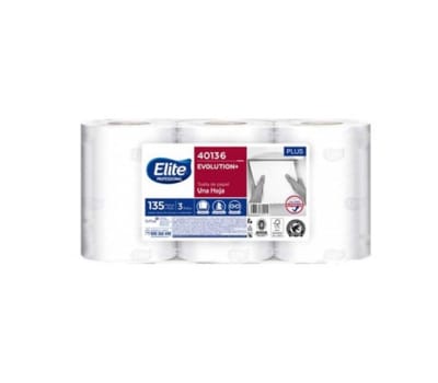 TOALLA DE PAPEL ELITE EVOLUTION 135 M 3 ROLLOS AUTOCORTE1