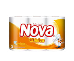TOALLA DE PAPEL NOVA CLASICA 12 MTS X 24 ROLLOS