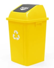 BASURERO TAPA VAIVEN 58 LTS AMARILLO
