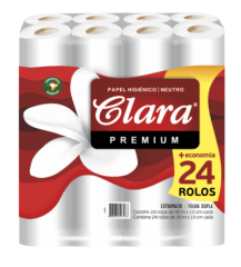 PAPEL HIGIENICO CLARA 30 MTS X 24 ROLLOS