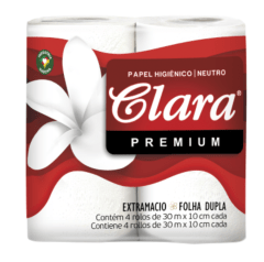 PAPEL HIGIENICO CLARA MANGA 30 M 64 ROLLOS D/H