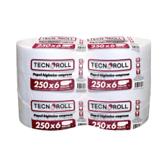 PAPEL HIGIENICO 250 M X 6 ROLLOS D/H TECNOROLL