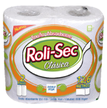 TOALLA DE PAPEL ROLISEC D/H 24 ROLLOS X 12.6 MTS