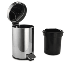 BASURERO ACERO INOXIDABLE 30 LTS