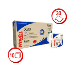 Paños Wypall X80 Plus Amarillo Ultra resistente - (10 pack x 30 paños)