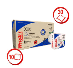 Paños Wypall X80 Plus Rojo Ultra Resistente - (10 Pack x 30 paños)