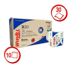 Paños Wypall X80 Plus Verde Ultra Resistente - (10 pack x 30 paños)
