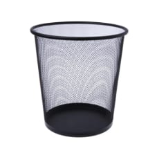 BASURERO OFICINA MALLA NEGRO 34 CM