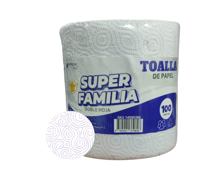 TOALLA DE PAPEL SUPER FAMILIA 100 MTS  DH