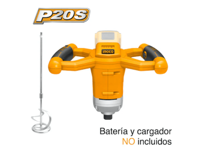 MEZCLADOR INDUSTRIAL INALAMBRICO 20V INGCO MXLI2001