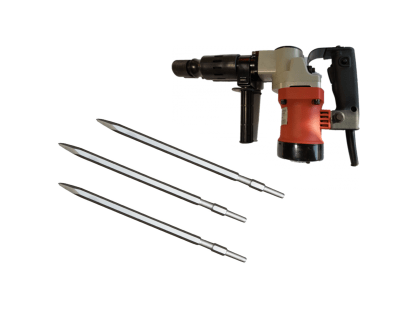 PACK CINCELADOR 6.6KG 17MM 8.5J O810. + 3 PUNTOS HEXAGONAL 17mm PACK CINCELADOR 6.6KG 17MM 8.5J O810. + 3 PUNTOS HEXAGONAL 17mm