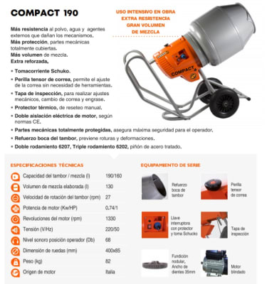 Betonera Compact 190 Betonera Compact 190