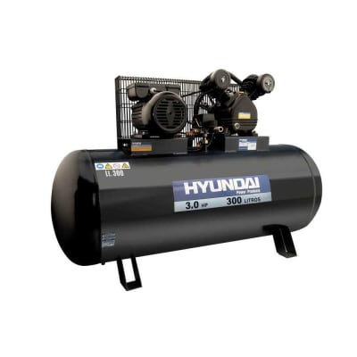 Compresor Hyundai Monofásico 3HP 300L 115psi Correa