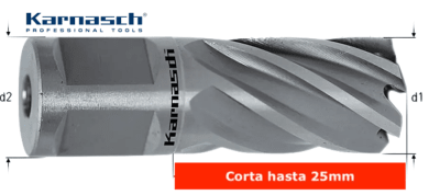 FRESA ANULAR HSS SILVER KARNASCH 12MM X 25MM