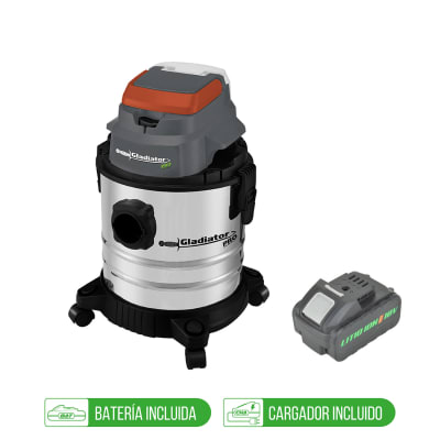 ASPIRADORA INALAMBRICA 18V 20 L 1 BAT 4AH+CARGADOR GLADIATOR1