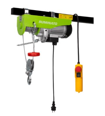 TECLE ELÉCTRICO CON PIOLA DE ACERO 12M 400 KG SUMINATO