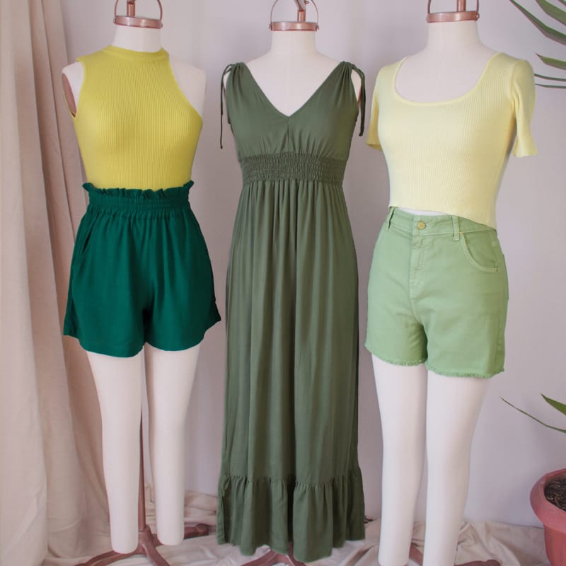 Short Jean verde